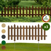 Pemicont Floranica 3 STK Gartenzaun Vorgartenzaun Steckzaun Friesenzaun Zierzaun