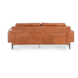 W.Schillig Couch Lederbezug 2-Sitzer Braun