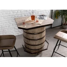 Massivmoebel24 Bartisch Mango 90 x 75 x 103 cm Braun