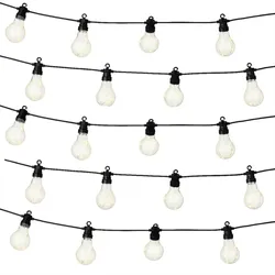 LED Lichtterkette GLOW 20 transparente Glühbirnen für Garten koppelbar 9,5m