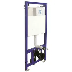 Aloni Hänge Wand WC mit Spülkasten, Vorwandelement, Schallschutz und Betätigungsplatte Komplett-Set