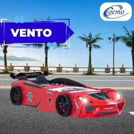 Coemo Kinderbett VENTO SPORT 90 x 200 cm Holz MDF rot