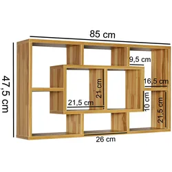 FineBuy Wandregal ANDY MDF-Holz Hängeregal Wandboard offen Holzregal Schweberegal eckig