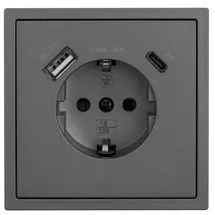 McPower Schuko-Steckdose 1x USB-C 18 W Schwarz 1 St.