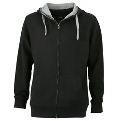 Lifestyle Kapuzen-Sweatjacke "JN963" - XXL - schwarz