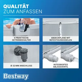 BESTWAY Tanx Stahlwandpool Set Ø 305 x 61 cm inkl. Filterpumpe