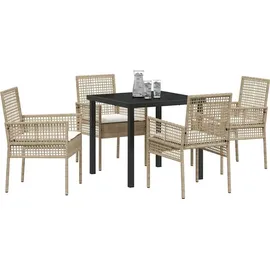 vidaXL Garten Essgruppe 5-tlg. Beige