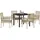 vidaXL Garten Essgruppe 5-tlg. Beige