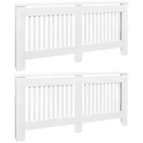 vidaXL Heizkörperabdeckung 2 Stk. Weiß MDF 172 cm