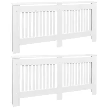 vidaXL Heizkörperabdeckung 2 Stk. Weiß MDF 172 cm