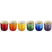 Le Creuset Cappuccinotasse 0,2 l Regenbogen 6 St.