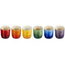 Le Creuset Cappuccinotasse 0,2 l Regenbogen 6 St.