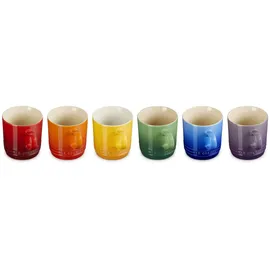 Le Creuset Cappuccinotasse 0,2 l Regenbogen 6 St.