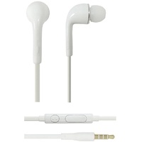 K-S-Trade Kopfhörer Headset Für Doogee T10 Mit Mikrofon U Lautstärkeregler Weiß 3,5mm Klinke Kabel Headphones Ohrstöpsel Ohrstecker Stereo