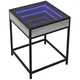 vidaXL Nachttisch mit Infinity-LED Grau Sonoma 40x40x51 cm