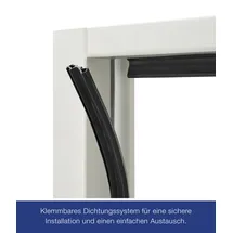 Hörmann Feuerschutztür T-30-1 links 87,5 x 175 cm grauweiß