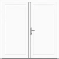 Kunststoff Nebeneingangstür zweiflügelig "DIANA-Q" 71 mm Weiß RAL 9016 beidseitig innen öffnend DIN links