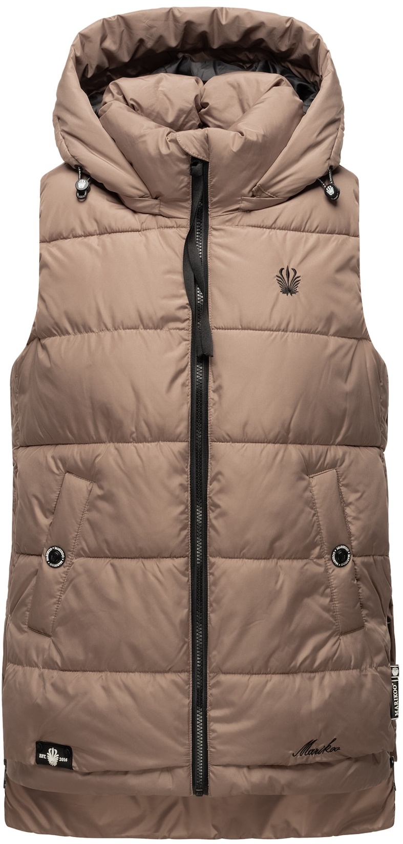 MARIKOO Damen Steppweste Bodywarmer mit Kapuze Zarinaa