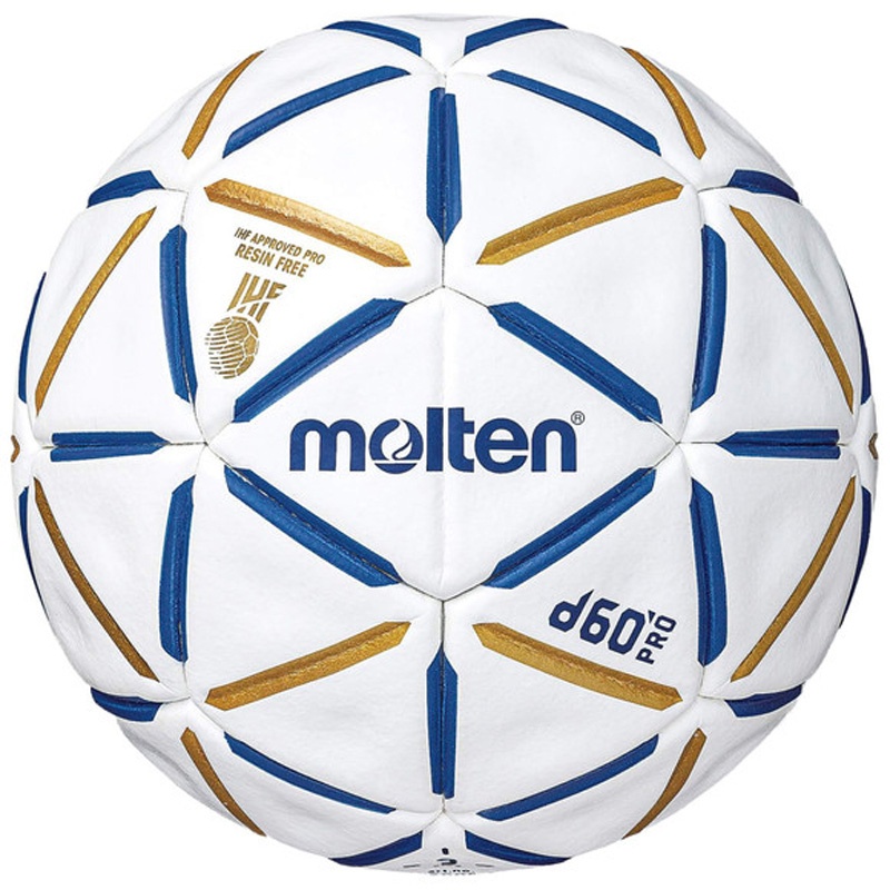 molten D60 Pro Handball weiß/blau/gold 3