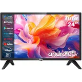 TuTu 24 Zoll Smart TV Fernseher Android TV Triple Tuner(DVB-T2/S2/C) APP Store YouTube Netflix DAZN WiFi Bluetoot (2023)