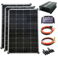 Solartronics Komplettset 3x100Watt 12Volt 1000mm Spannungswandler 1500W 20A Laderegler