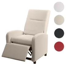 Mendler Fernsehsessel HWC-H18 Kunstleder 70 x 99 x 75 cm Beige