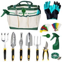 Clanmacy Gartenpflege-Set Gartenwerkzeug Set Ergonomischer Handschuhe Gartengeräte 12 Tlg