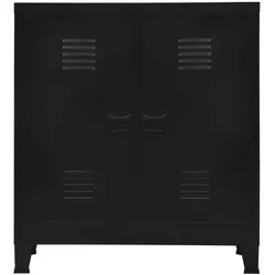 vidaXL Lagerschrank Industrial Schwarz 90x40x100 cm Stahl