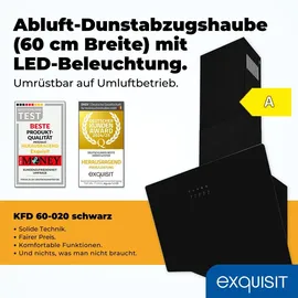 Exquisit KFD60-020 Wandhaube 59,8 cm Schwarz