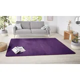 HANSE HOME Teppich »Shashi«, rechteckig, 8,5 mm Höhe, Kurzflor, Unifarben, Läufer, weich, Esszimmer, Kinderzimmer, Flur Schlafzimmer, Küche – Uni Violett, 80x150cm