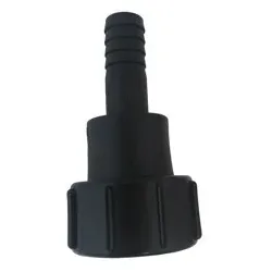 IBC Adapter, S60x6 IG mit drehbar. 1" Rillenstutzen, Polypropylen, PE-Dicht.