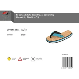 F2 Comfort Flip Flops Blau 41