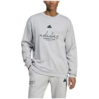 Adidas Herren Brand Love French Terry Sweatshirt, MEDIUM Grey Heather, S