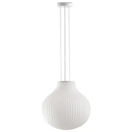 Lorefar Isabelle 1-flg. 40 cm rund/Glas/Metall/weiß