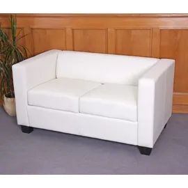 Mendler 2er Sofa Couch Loungesofa Lille ~ Kunstleder, weiß