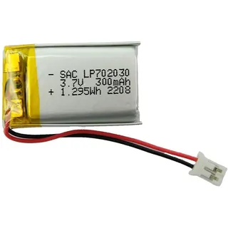 702030 3,7 Volt Akku 300 mAh LIPO L 30 mm B 20 mm T 7 mm JST PH2.0 Stecker Schutzplatine
