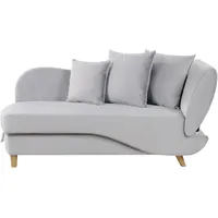 Beliani Chaiselongue Samtstoff mit Bettkasten Dekokissen Modern Récamiere Liegesofa Sitzmöbel Wohnzimmer Jugendzimmer