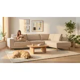 OTTO home Eckcouch Chenille 2-Sitzer Beige
