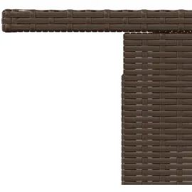 vidaXL Gartentisch mit Glasplatte 100 x 55 x 73 cm Braun