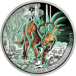 Einzelartikel: 3-Euro-Dino-Taler „Styracosaurus“