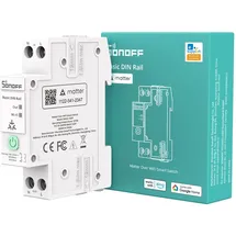 Sonoff Basic Din Rail Wifi Smart Schalter Hutschiene, Matter over Wifi Smart Home Steuerung, 32a für Sicherungskasten, kompatibel mit Alexa Google Home Home Assistant,