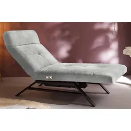 KAWOLA Relaxliege AMERIVA Polyester 80 x 110 x 158 cm Silber mit Kissen und Kopfteil