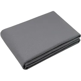 ZOLLNER Waffelpique Decke, 150x200 cm, Baumwolle, atmungsaktiv, grau