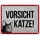 trendaffe Vorsicht Katze Metallschild mit Katze Motiv Achtung Warnschild Hinweis Kater