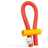WEKOFUN Schwimmnudel 160 cm Poolnudel mit 6-Loch Verbinder, für Kinder & Erwachsene, Badespaß, PE-Schaum – Nudel: Rot / Verbinder: Gelb - Rot