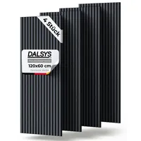 Dalsys Wandpaneel Akustikpaneele Eiche Schwarz 4 St. 120 x