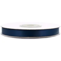 Doppelseitiges Satinband 6mm x 20m Schleifenband Geschenkband Uni Dunkelblau