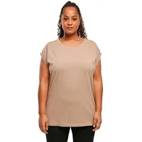 URBAN CLASSICS Women's Ladies Extended Shoulder Tee T-Shirt, Brown,