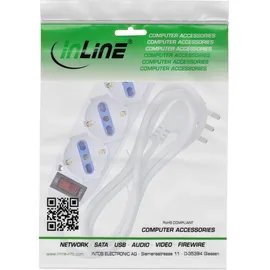 InLine Steckdosenleiste Italien 1,5 m Weiß 3 St.