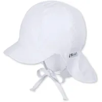 Sterntaler Schirmmütze mit Nackenschutz weiß, 45 cm